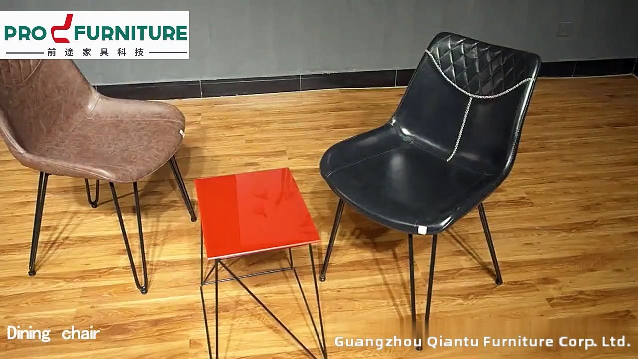 2019 Best Pu High Back Walnut Leather Dining Chair For Sale