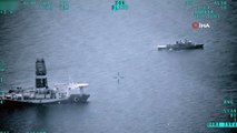 Doğu Akdeniz'de sondaj çalışması yapan gemiler 'BAYRAKTAR İHA, Fırkateyn ve Denizaltılar' tarafından korunuyor