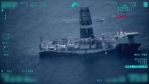 Doğu Akdeniz'de sondaj çalışması yapan gemilere havadan ve denizden kesintisiz refakat