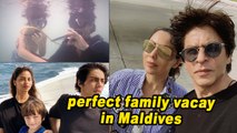 SRK posts pics of perfect family vacay in Maldives