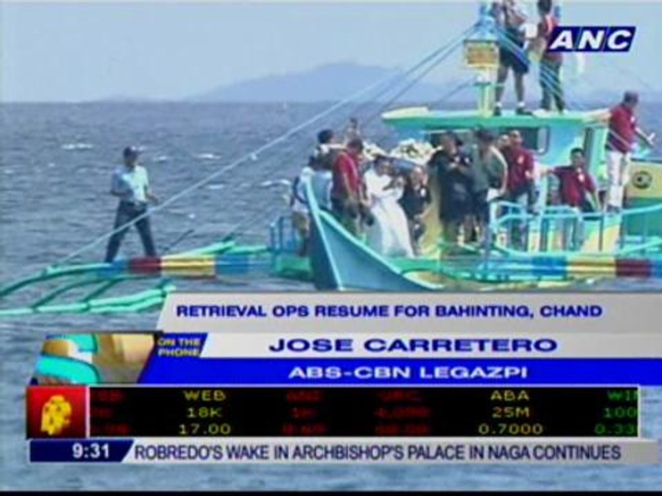 Retrieval operations resume for Bahinting, Chand