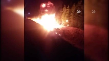 Benzin yüklü tır devrilerek alev aldı: 1 ölü