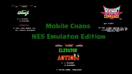 NES Games ☼  Emulated on Phone ☼ Elevator Action ☼ Galaga ☼ Bionic Commando