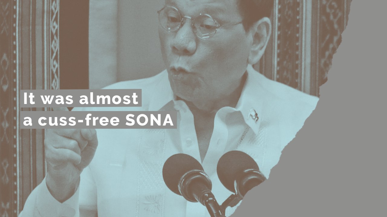 It was almost a cuss-free SONA