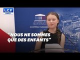 Depuis l'Assemblée, Greta Thunberg répond aux parlementaires opposés à sa venue