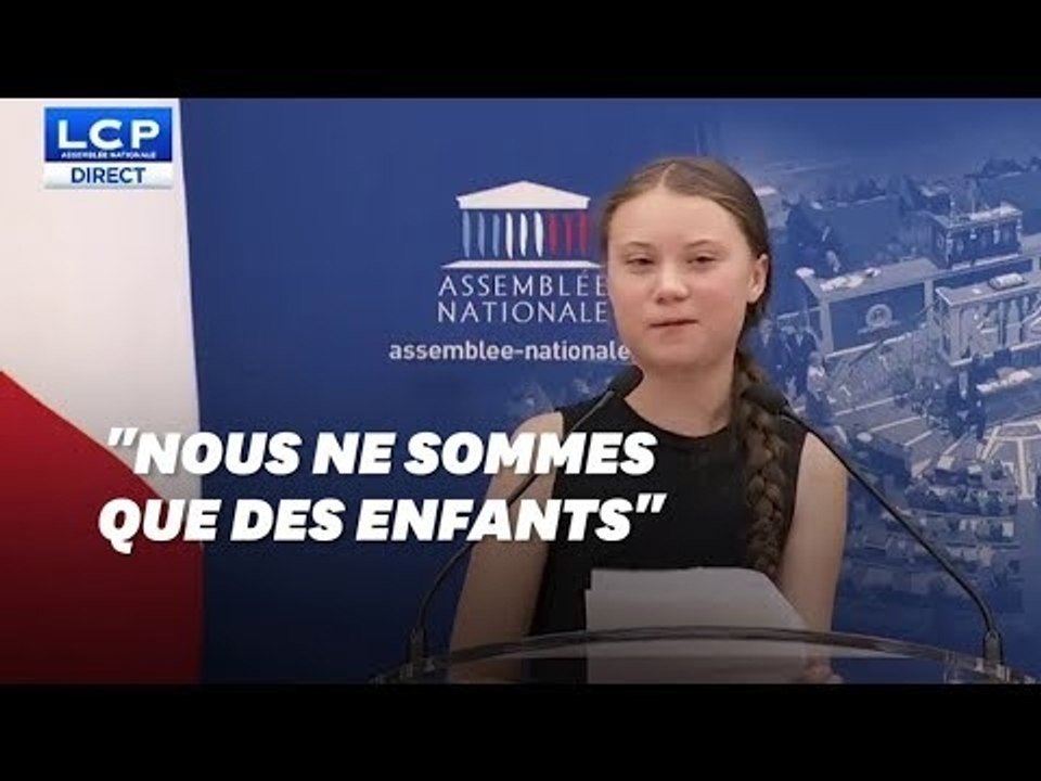 Depuis l'Assemblée, Greta Thunberg répond aux parlementaires opposés à sa venue