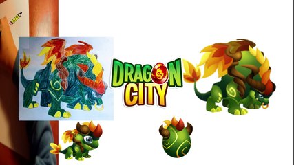 Seigneur des Forêts Dragon - Dragon City dessinant et peint