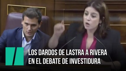 Los dardos de Lastra a Rivera en el debate de investidura