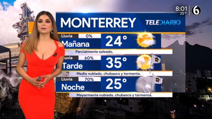 El pronóstico del tiempo con Pamela Longoria Martes 23 Julio 2019. @pamelaalongoria #Mexico #Monterrey #Aguascalientes