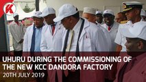 President Uhuru and Governor Mike Sonko During the Commissioning of the new KCC Factory in Dandora