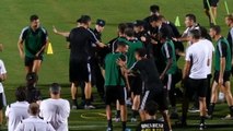 لقطة: كرة قدم: شاهد ردّ فعل رونالدو بعد اقتحام أحد المشجّعين الملعب خلال تدرّب يوفنتوس