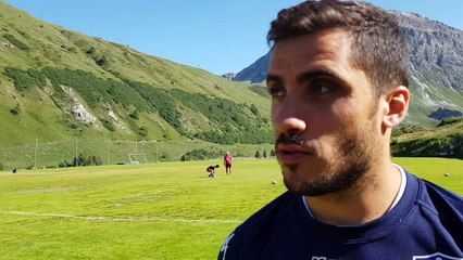 Lucas Dupont, ailier du FCG, au stage à Val d'Isère