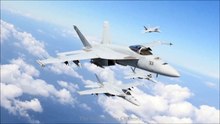 F-18 Clouds, Close Formation, Chauff Flare, and Mid Air Refueling