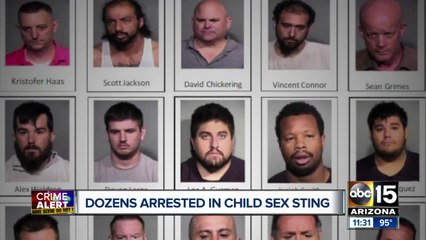 Dozens arrested in child sex sting