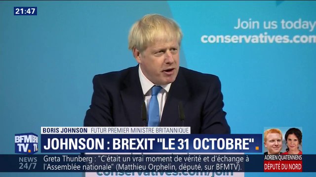 Le futur Premier ministre britannique Boris Johnson promet que le Brexit sera mis en oeuvre le 31 octobre prochain