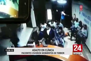 Download Video: Tumbes: cámaras de seguridad registran violento asalto a centro médico