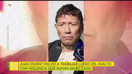 Juan Osorio regresa a trabajar después del asalto a su casa.
