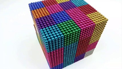 DIY How To Make Rainbow Giant Rubik's Cube with Magnetic Balls | Magnetic Balls Stop Motion