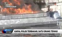 Kapal Patroli Terbakar di Dermaga Dit Polairud Polda Sulsel, 1 Orang Tewas