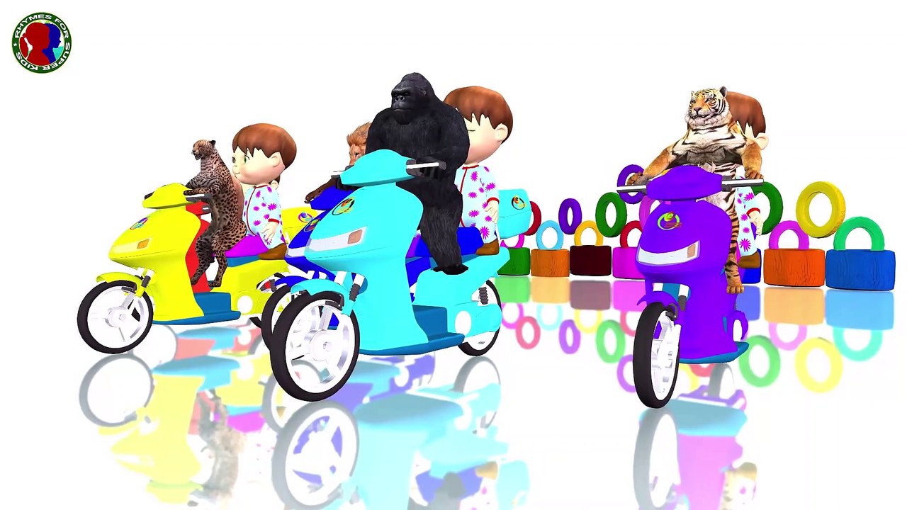 Learn Colors With Animals For Childrens || Animals Kids Matching Game || Tiger Gorilla Bear Lion Cheetah