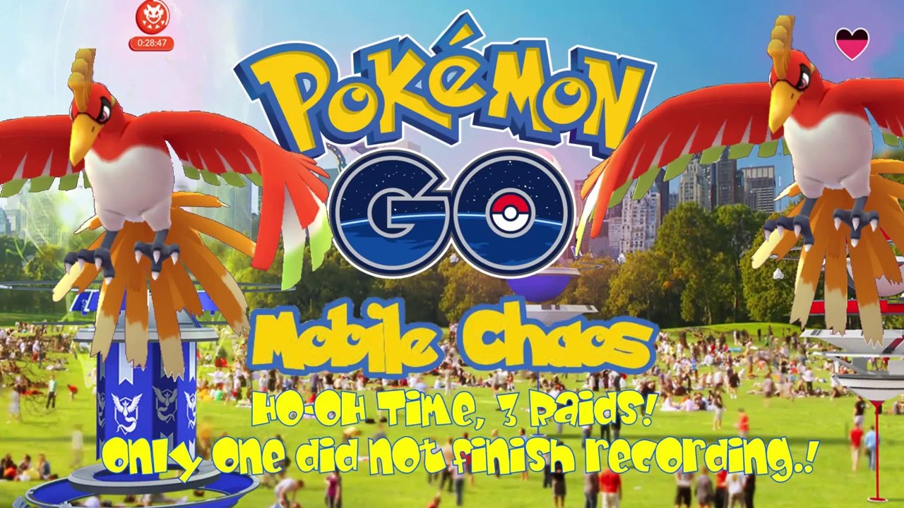 Pokemon Go Ho-oh Rais x3! Legendary RAID BATTLES!!