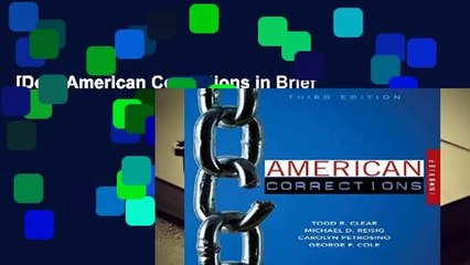 [Doc] American Corrections in Brief