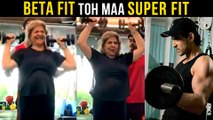 Pinky Roshan Working Out Like Son Hrithik Roshan | 64 Yr Old Fittest Lady