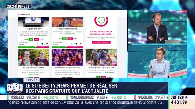Le site Betty.news permet de réaliser des paris gratuits sur l’actualité - 23/07