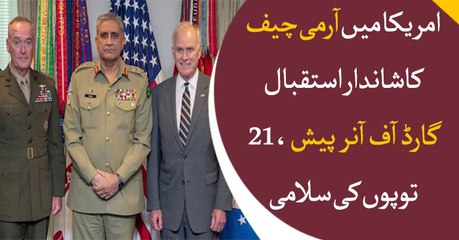 Army Chief General Bajwa receives Guard of Honour at Pentagon