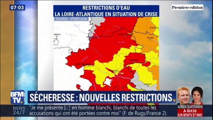 Canicule: touchée par la sécheresse, la Loire-Atlantique relève le niveau des restrictions d'eau