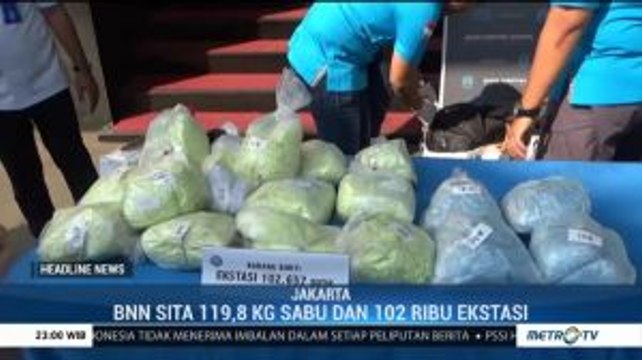 Ungkap Dua Jaringan Internasional, BNN Sita 119,8 Kg Sabu dan Ribuan Pil Ekstasi