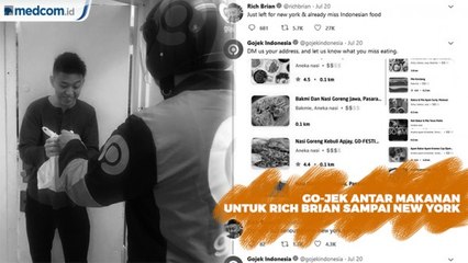 Go-Jek kirim Makanan Untuk Rich Brian sampai New York