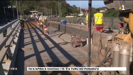 TH : Travaux sur le pont de Punaruu : les automobilistes craignent la rentrée scolaire