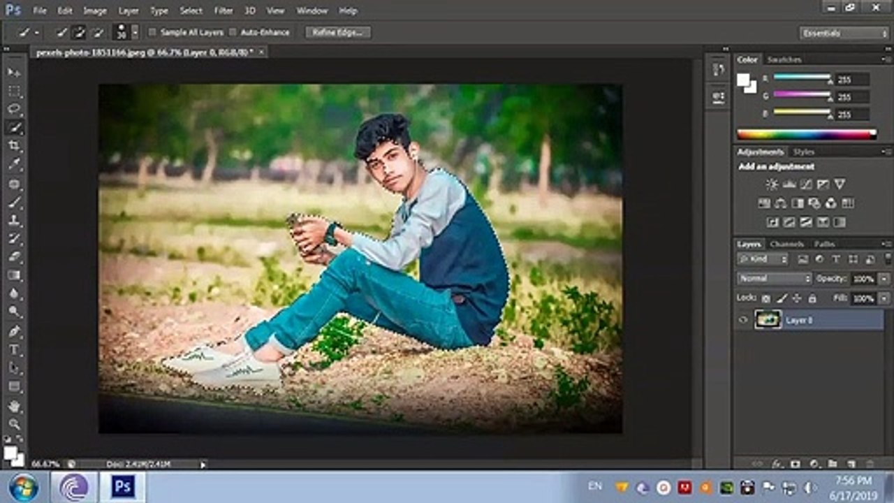 blur effect in photoshop