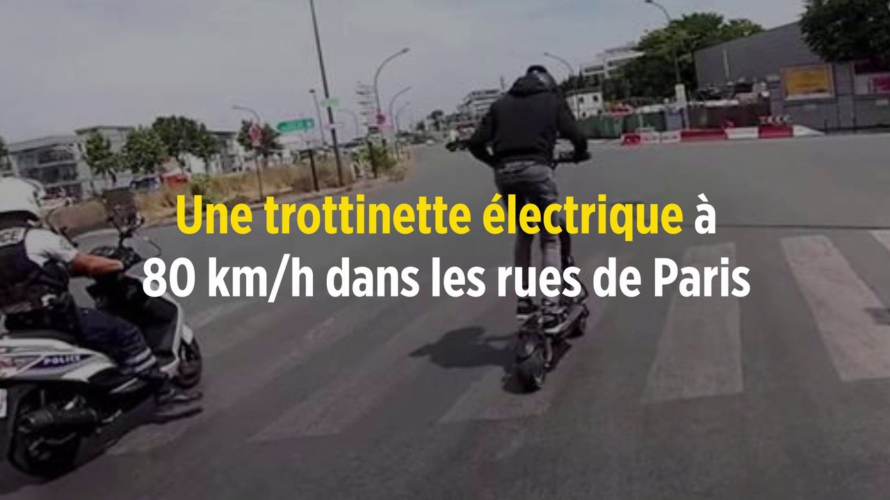 Une trottinette électrique à 80 km/h dans les rues de Paris