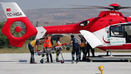 Yaralı tatilci ambulans helikopterle kurtarıldı