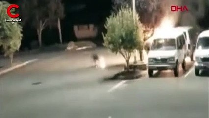 Matkaplı hırsız dehşet saçtı! O anlar kilisenin güvenlik kamerasında