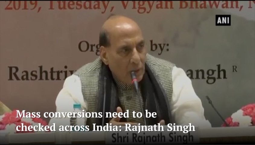 Mass conversions are a matter of concern for all: Rajnath Singh