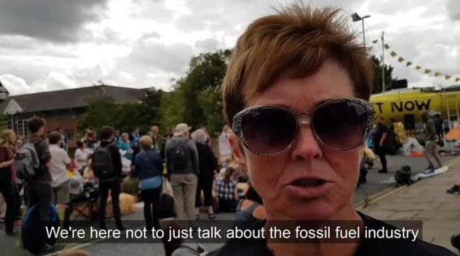 Extinction Rebellion protesters and passers-by.