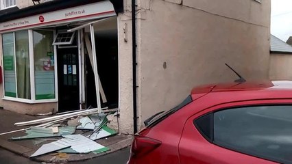 Video at the scene of the ram raid in Hesleden post office