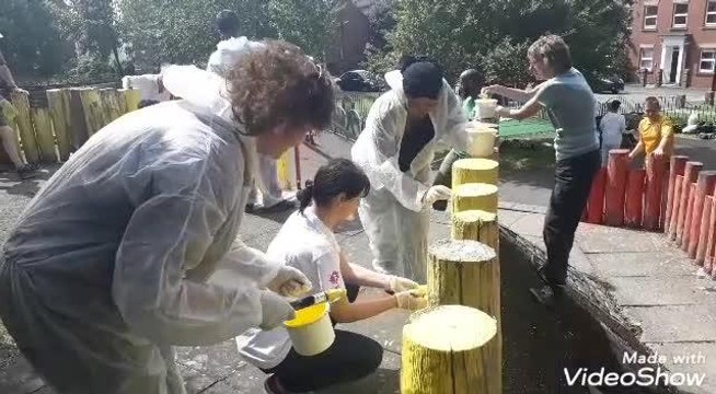 Councillors helped repaint Hanover playground