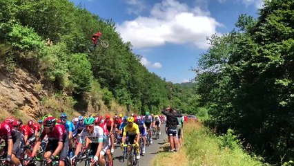 Getting Airborne over World Famous Cycling Race