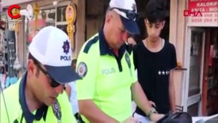 Işık ihlali yapan yayalara ceza yağdı