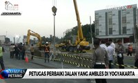 Perbaikan Jalan yang Ambles di Yogyakarta Dikebut