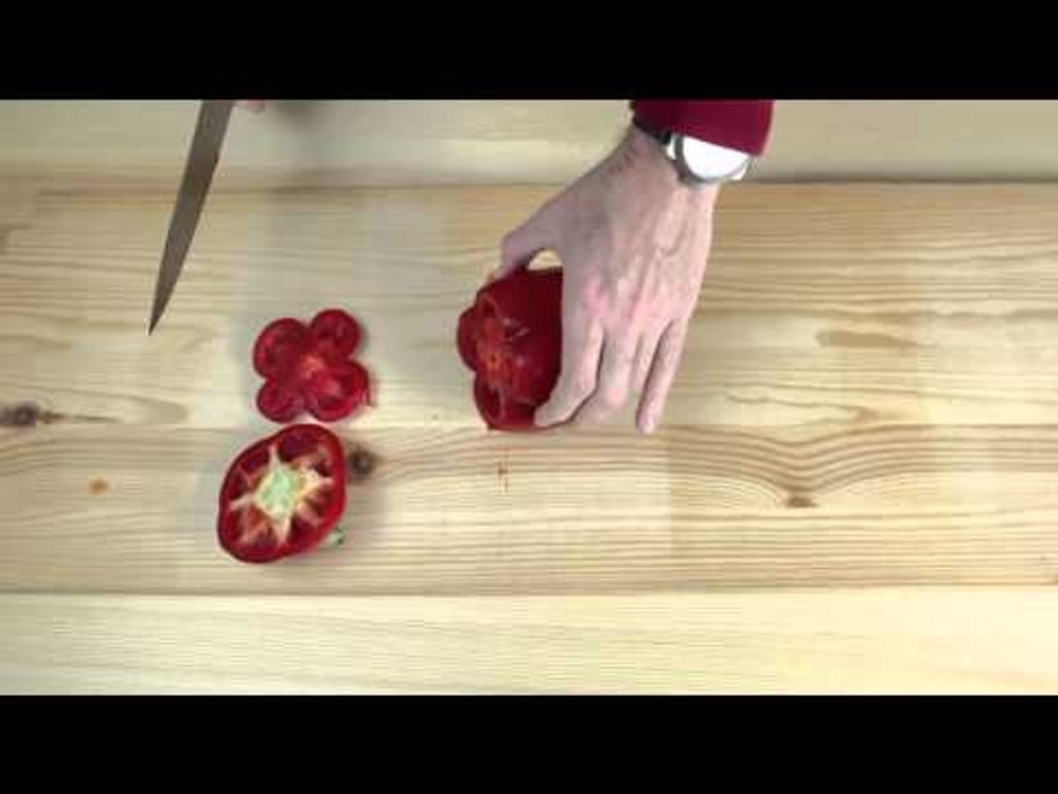 Perfekt geschnittene Paprika in Sekunden. Wir zeigen dir, wie es geht.