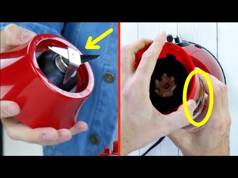 Er schraubt den Mixer auseinander und benutzt ihn DAFÜR!