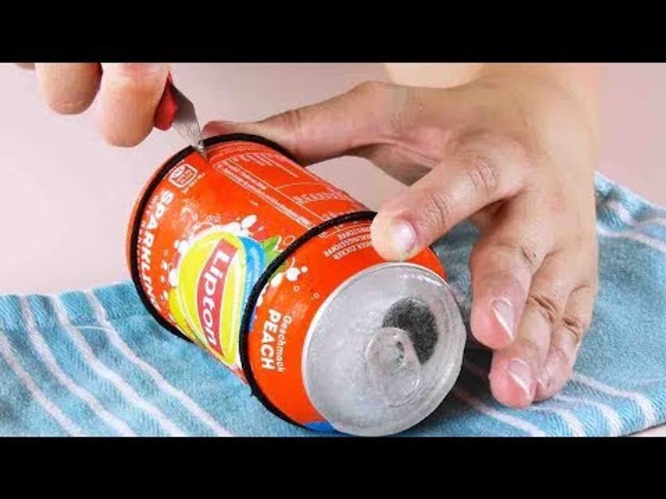 Guck dir an, wie cool Konserven im Garten aussehen!