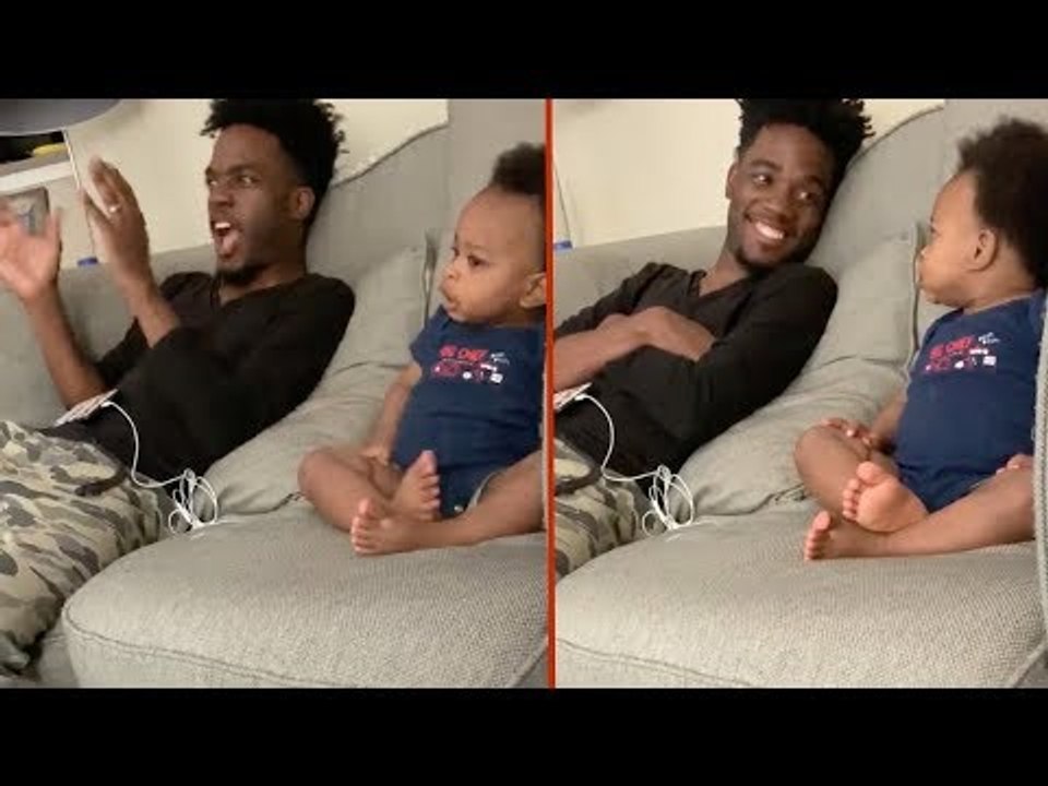 Diese Unterhaltung zwischen einem Vater und seinem Baby ist einfach nur bezaubernd!