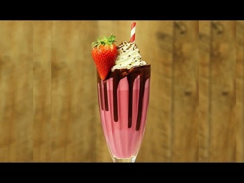 Ein Erdbeer Milchshake Rezept das leicht selber zu machen ist.