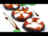 Auberginen Pizza - ein vegetarisches Rezept für Fingerfood